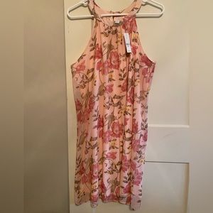 New York and Company Floral high neck cocktail dress.